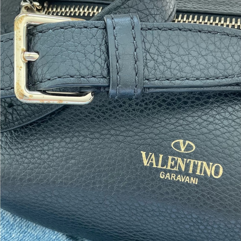 Valentino Garavani Rockstud Black Leather Belt Bag w Dust Bag - Picture 7 of 15